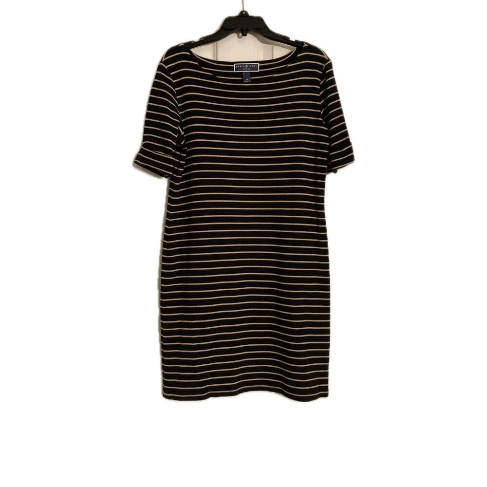 NWOT Karen Scott Black and Tan Dress